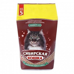 Наполнитель впитывающий "Сибирская Кошка" 5л. УНИВЕРСАЛ