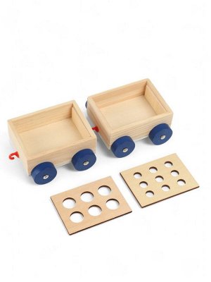 Развивающая игра 3в1 «Паровозик», рыбалка, каталка, сортер, 35x11x10 см