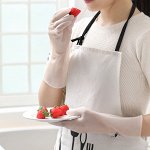 Многоразовые латексные перчатки (белые, размер L)