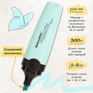 Набор текстовыделителей 4 цвета "DELTA PASTEL", линия 1-5 мм