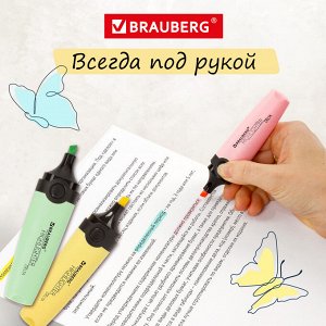 Набор текстовыделителей 4 цвета "DELTA PASTEL", линия 1-5 мм