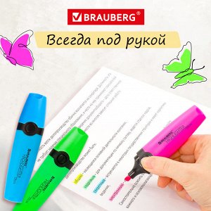 Набор текстовыделителей 4 цвета "DELTA", линия 1-5 мм