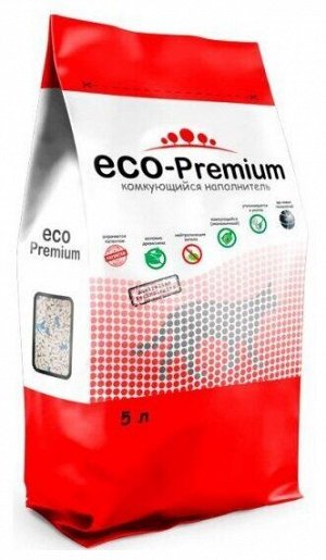 Наполнитель древесный комкующийся "ECO-Premium BLUE" 5л.