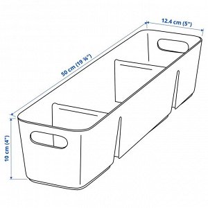 UPPDATERA, Коробка, антрацит, 50х12 см