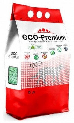 Наполнитель древесный комкующийся "ECO-Premium АЛОЭ" 5л.