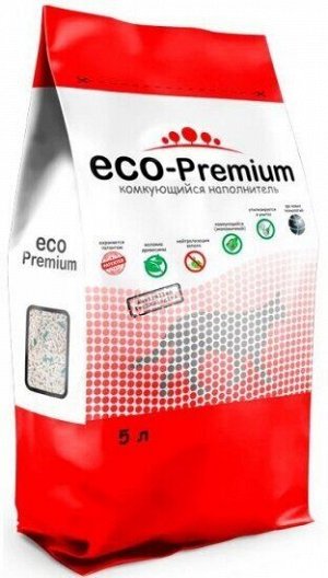 Наполнитель древесный комкующийся "ECO-Premium GREEN" 5л.