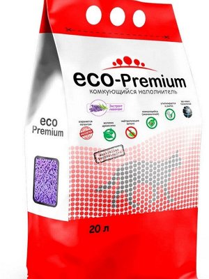 Наполнитель древесный комкующийся "ECO-Premium ЛАВАНДА" 20л.