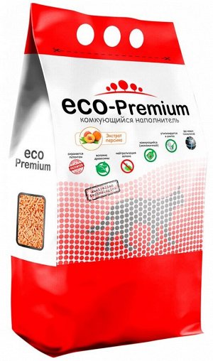 Наполнитель древесный комкующийся "ECO-Premium ПЕРСИК" 55л.