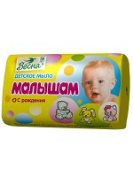 Мыло детское твёрдое Малышам с рождения ассортимент 90г