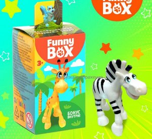 068-3927 Игровой набор Funny Box «Зоопарк»: карточка, фигурка, лист наклеек