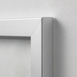 IKEA BJÖRKSTA, Картина в рамке, природно-зеленая/алюминиевая, 140х56 см