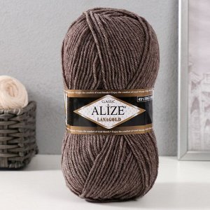 Пряжа для вязания спицами, крючком ALIZE, Lanagold, 51% акрил, 49% шерсть, 240 м/100 г, (240)