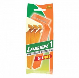 Laser Разовые бритвы с одним лезвием серии "Лазер 1" (6шт)