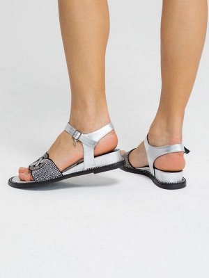 Босоножки Marino Fabiani 2218 nappa/argento