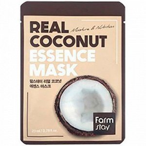 Farm Stay Тканевая маска с экстрактом кокоса Real Essence Mask Coconut