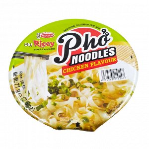 Лапша быстрого приготовления OH!RICEY BOWL 'Фо Бо' со вкусом курицы ACECOOK,  71гр ( чашка)