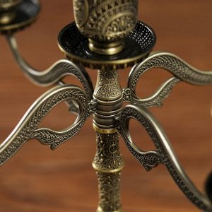 Металлический подсвечник на 5 свечей «Канделябр. Раджа», бронза, 22.5x23x23 см