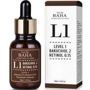 Антивозрастная сыворотка с бакучиолом и ретинолом Cos de Baha L1 Level 1 Bakuchiol 2 Retinol 0.15, 30мл
