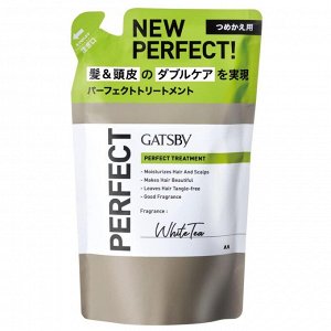 Мужской бальзам Gatsby Perfect Treatment для восстановления кутикулы и ухода за кожей головы, аромат белого чая 300г мягкая упаковка