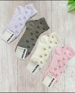 Женские укороченные носочки  сеточка Ю.Корея