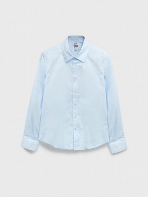 Сорочка текстильная для мальчиков (slim fit) голубой