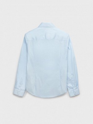 Сорочка текстильная для мальчиков (slim fit) голубой