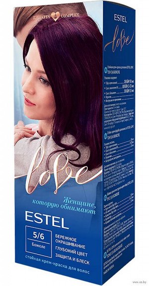 EL5/6 Стойкая крем-краска  для волос ESTEL LOVE тон 5/6  Божоле