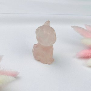 Фигурка Кошка из Розового кварца
