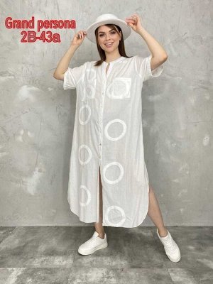 Женское платье. Ткань: хлопок Размер: 3XL(50-52),4XL(52-54),5XL(54-56),6XL(56-58),7XL(58-60)