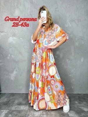 Женское платье. Ткань штапель Размер: 3XL(50-52), 4Xl(52-54), 5XL(54-56), 6XL(56-58)
