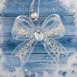 Украшение елочное Бантик блеск 12 х 10,5 см