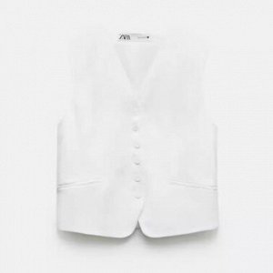 Жилет из 100% льна zara