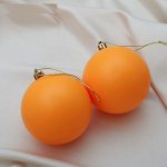 Шар 8 см набор 2 шт пластик оранж