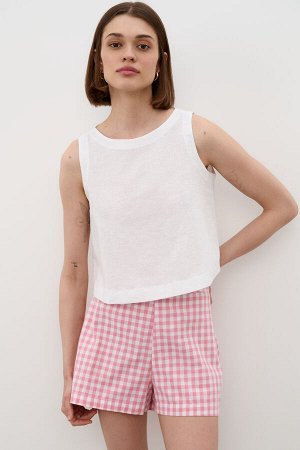Шорты  SRT25_02_Pink Checkers /Розовый, белый