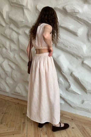 Костюм лён  SET031/02/Крем-брюле