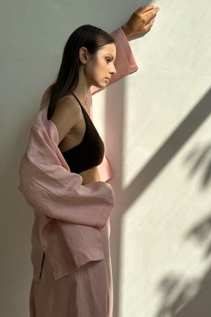 Костюм лён  SET004/06/Нежно-розовый