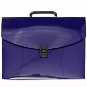 Папка-портфель А4 на замке, Calligrata TOP Deluxe, 1 отделение, пластиковая, 700 мкм, черничная