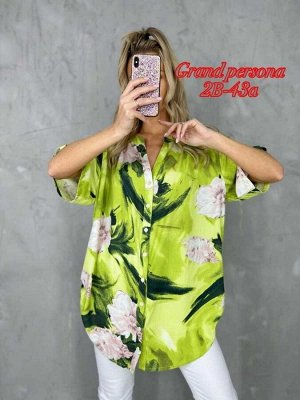 NO NAME Женская рубашка. Ткань : Штапель размер 3XL(52-54), 4XL(54-56), 5XL(56-58), 6XL(58-60), 7XL(60-62)