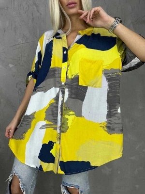 Женская рубашка. ?Ткань : Штапель ?размер 50-52(3xl),52-54(4xl),54-56(5xl) 56-58(6xl),58-60(7xl)