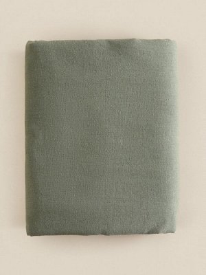 Простыня на резинке SL Home Linen collection 180*200+30 см , цв.зелёный, лён30%/хлопок70%
