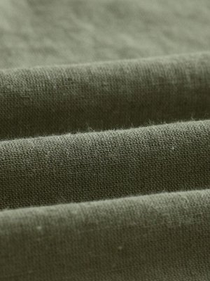 Простыня на резинке SL Home Linen collection 180*200+30 см , цв.зелёный, лён30%/хлопок70%