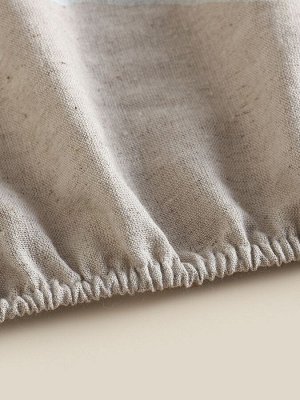 Простыня на резинке SL Home Linen collection 180*200+30 см , цв.серый, лён30%/хлопок70%