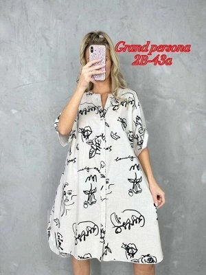 Женское туника-рубашка. Ткань: штапель Размер: 4XL(54-56),5XL(56-58),6XL(58-60)