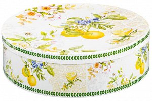 Чайный набор 12 пр. "Лимоны" на ножке, NEW BONE CHINA, 300 мл, 12,5x9,5x7 см