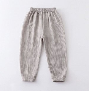 Штаны детские из муслина на резинке / муслиновые брюки детские
