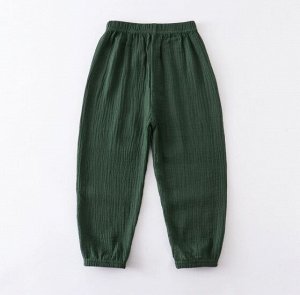 Штаны детские из муслина на резинке / муслиновые брюки детские