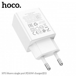 Сетевое Зарядное устройство HOCO N70 Nuevo USB-C быстрая зарядка 30W