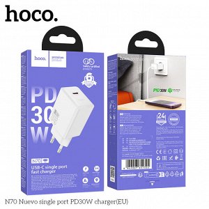 Сетевое Зарядное устройство HOCO N70 Nuevo USB-C быстрая зарядка 30W