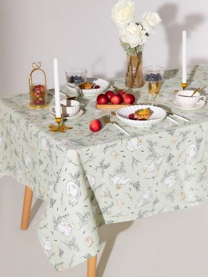 Скатерть Доляна Divine day 146x250 см, рогожка 164 г/м², 100% хлопок