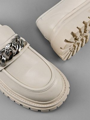 Лоферы женские/ Броги (A-47MB Off white)